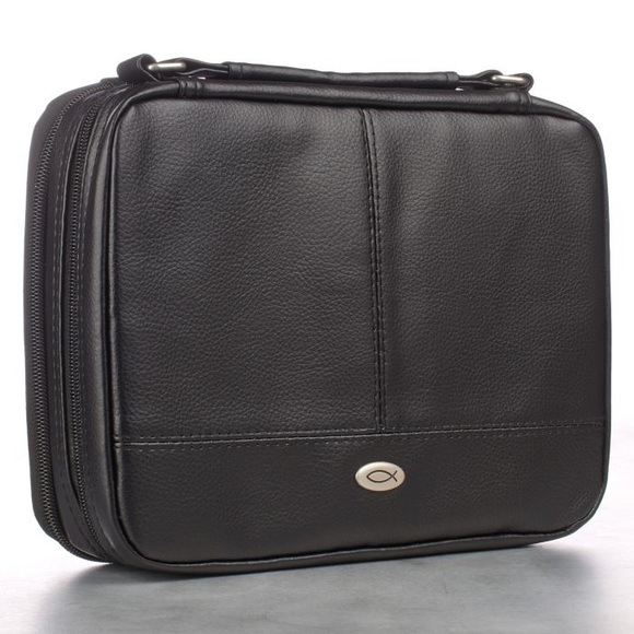 Two-fold Black Organizer and Book/Bible Cover. - Picture 1 of 6